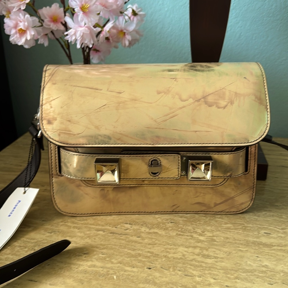 New Proenza Schouler Spatolato Gold. Has original Tag $1675.00